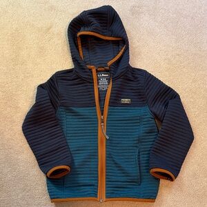 L.L. Bean Kids' Navy and Teal Hooded Jacket